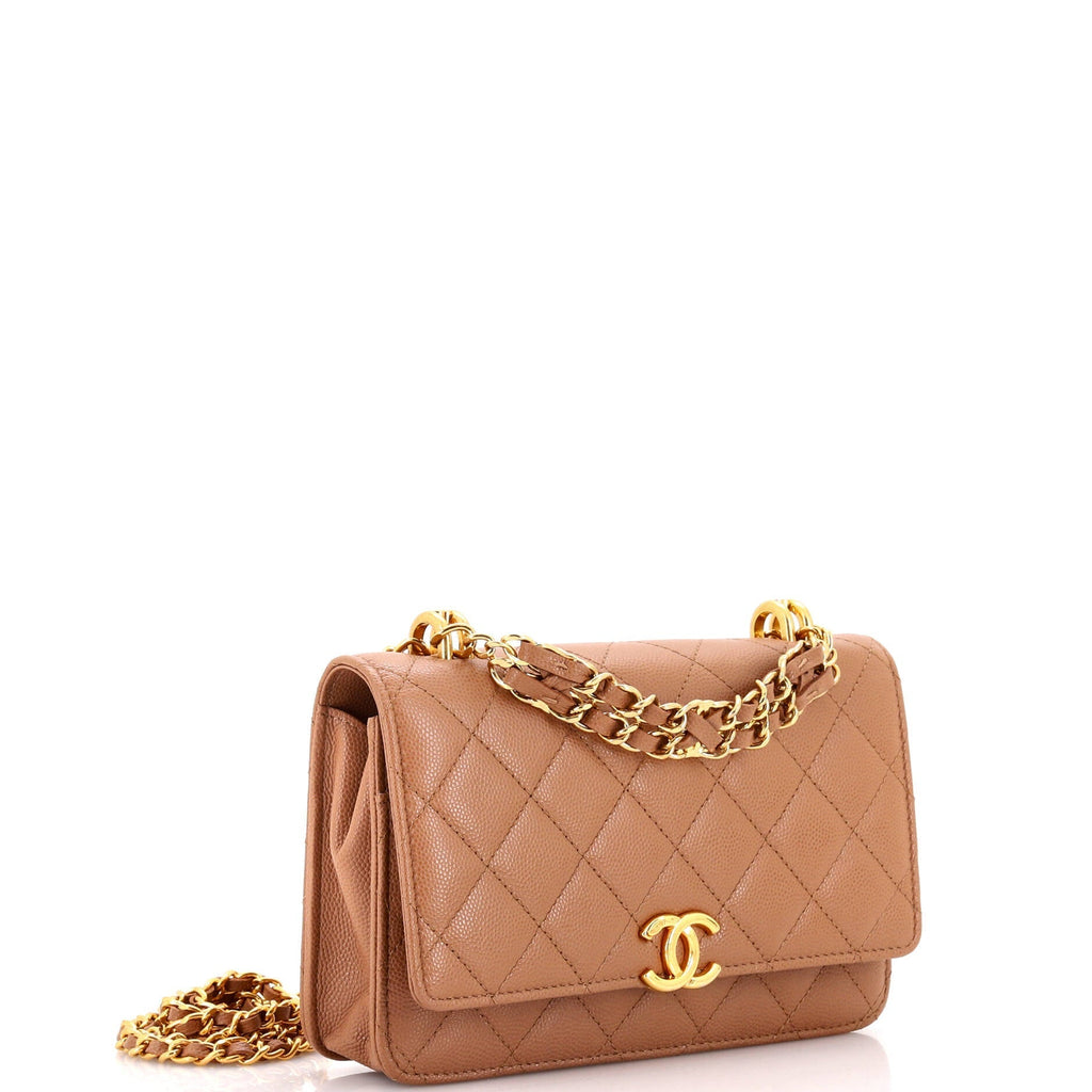 Chanel Coco First Wallet on Chain Quilted Caviar