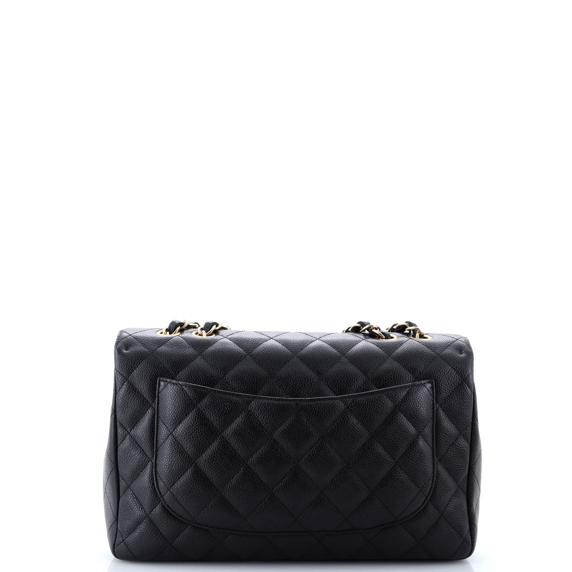 Chanel Classic Single Flap Bag Quilted Caviar Jumbo