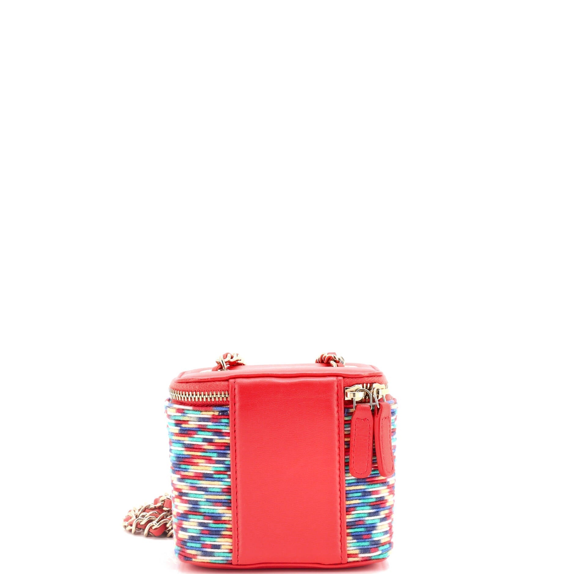 Chanel Classic Vanity Case with Chain Multicolor Embroidered Thread Mini