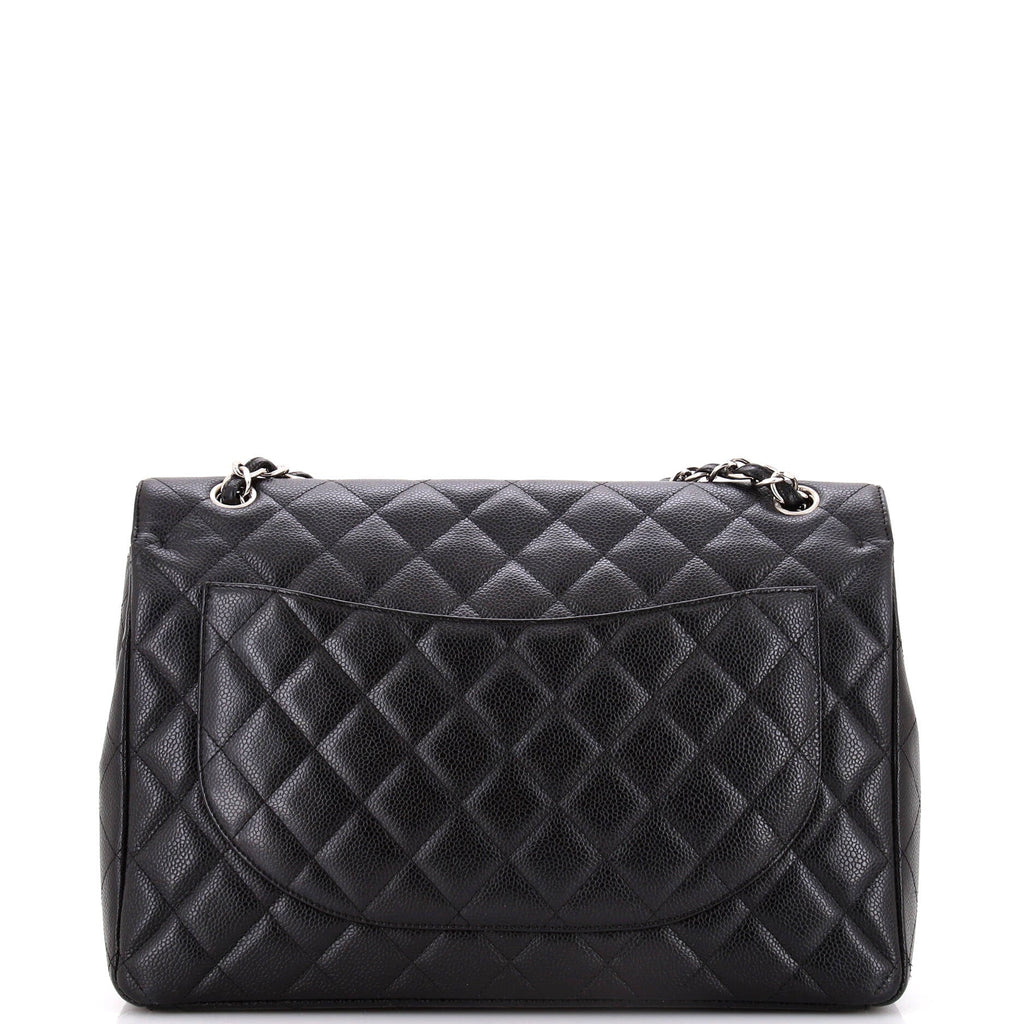Chanel Classic Double Flap Bag Quilted Caviar Maxi