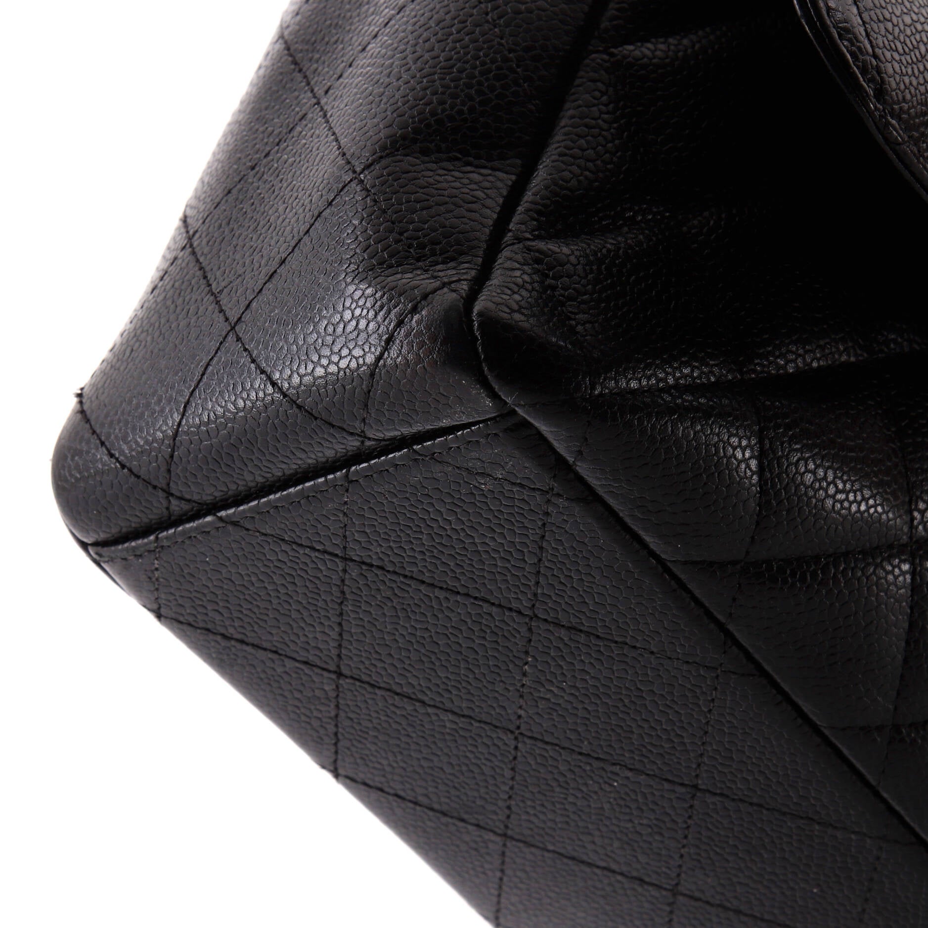 Chanel Classic Double Flap Bag Quilted Caviar Maxi