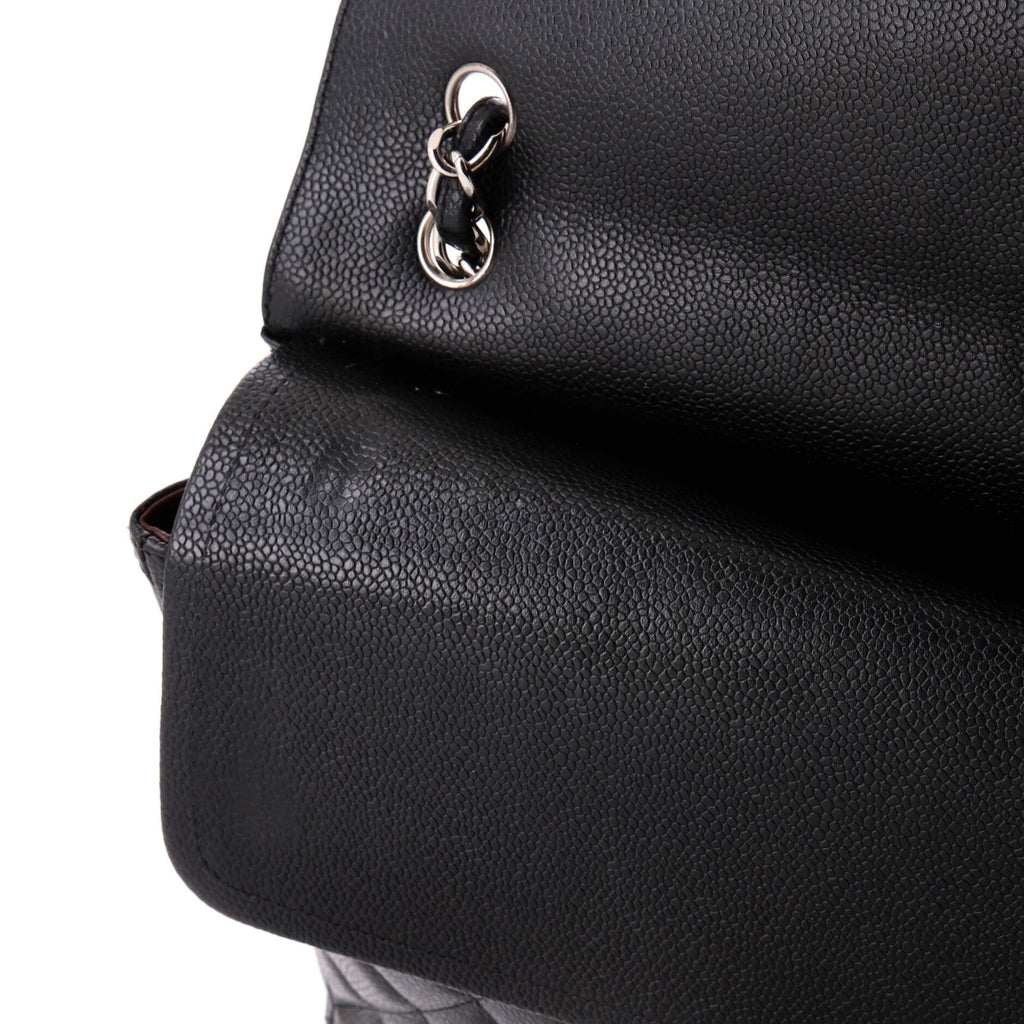 Chanel Classic Double Flap Bag Quilted Caviar Maxi
