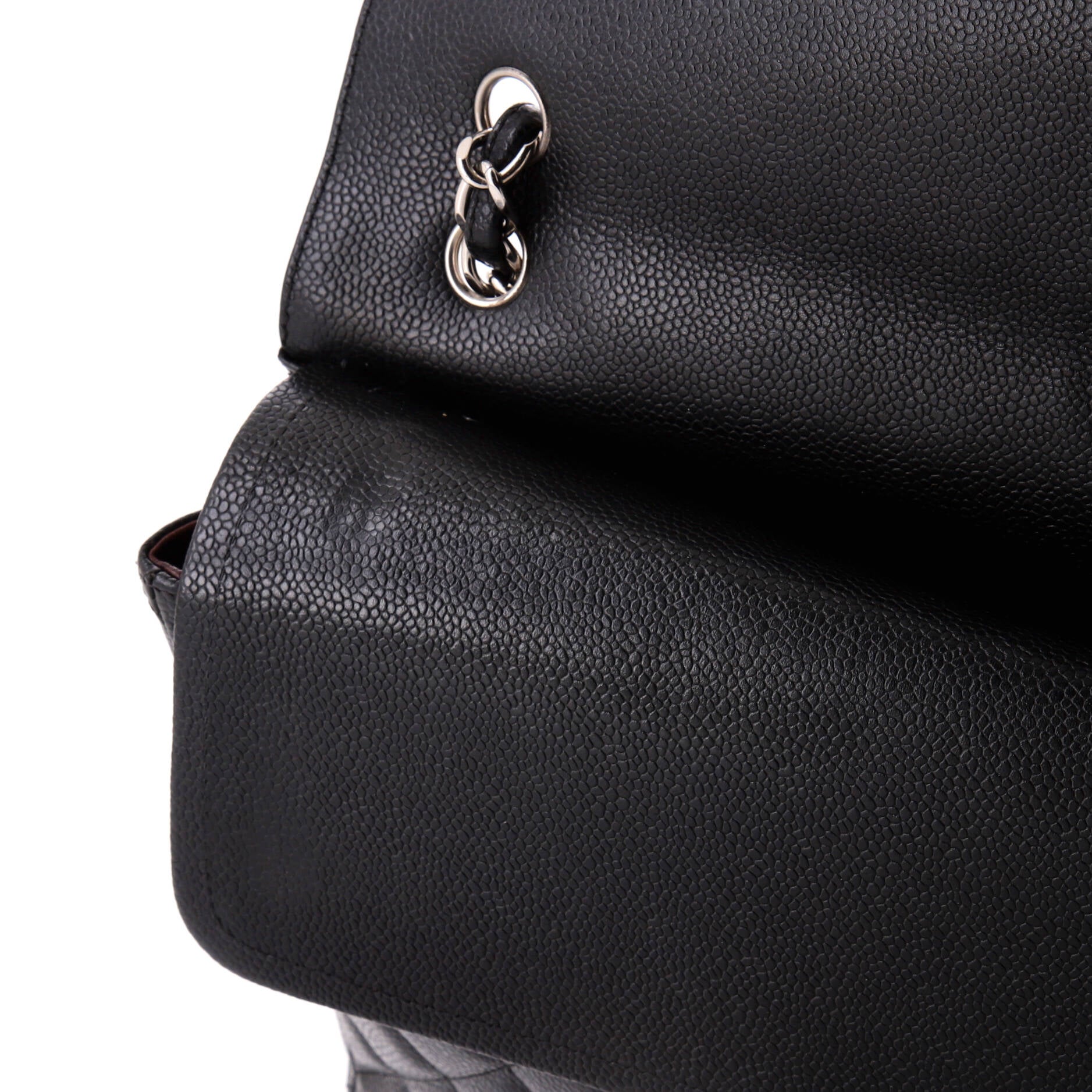 Chanel Classic Double Flap Bag Quilted Caviar Maxi