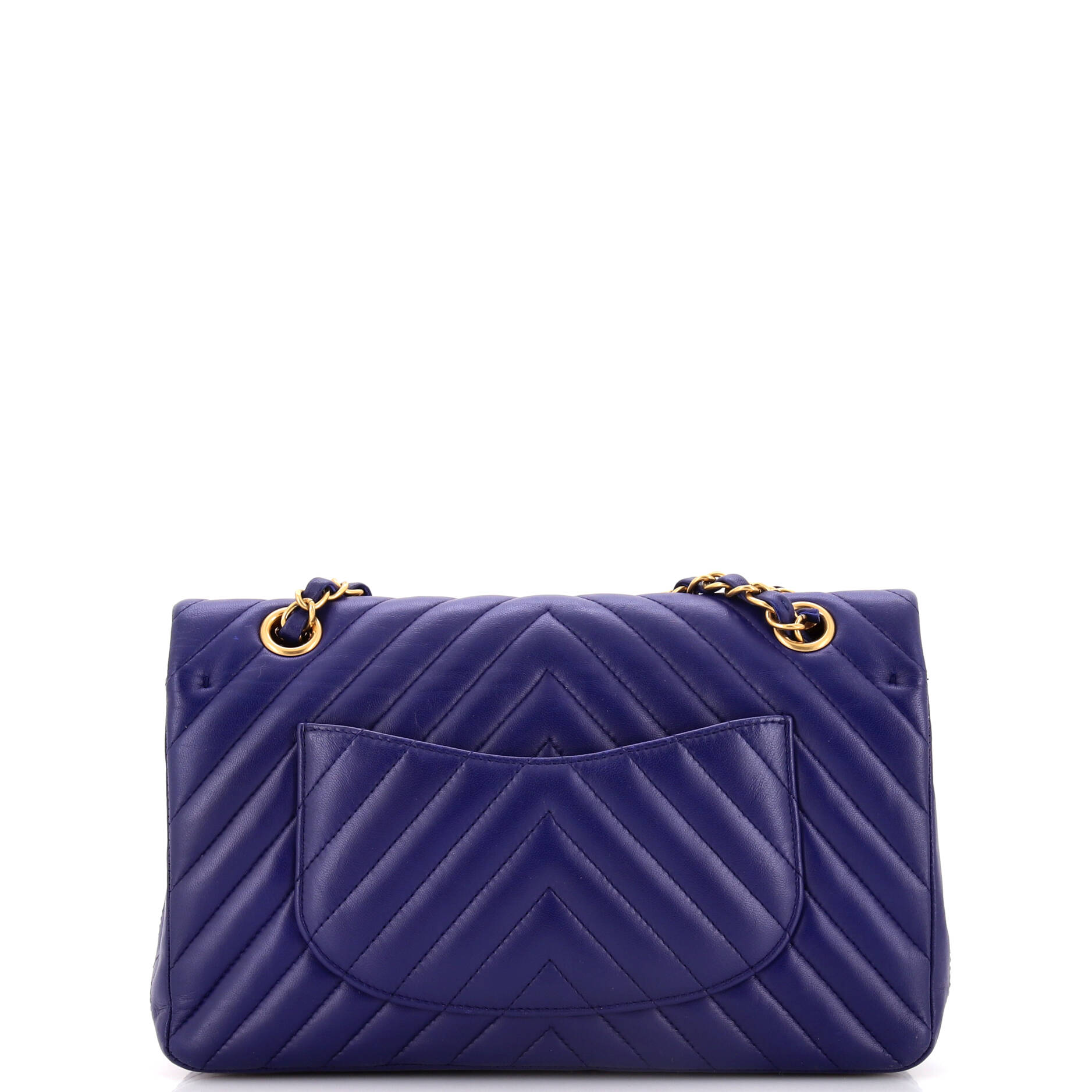 Chanel Classic Double Flap Bag Chevron Calfskin Medium
