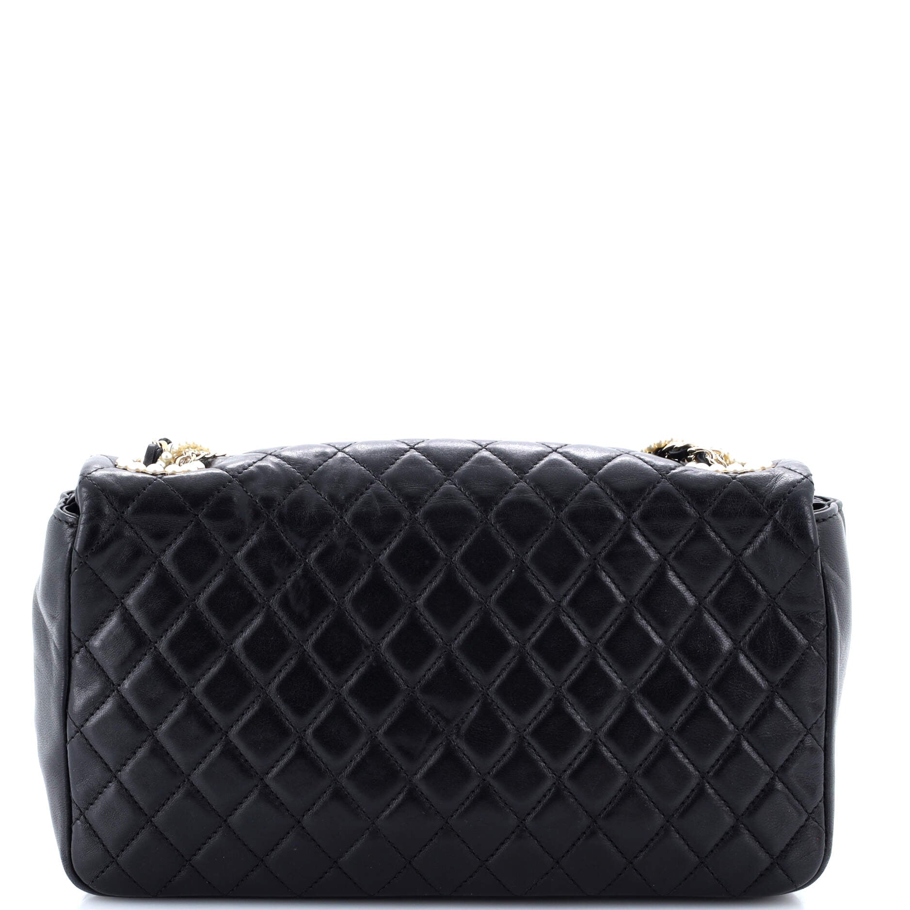 Chanel Westminster Pearl Chain Flap Bag Quilted Lambskin Medium