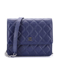 Chanel Square Wallet on Chain Quilted Caviar
