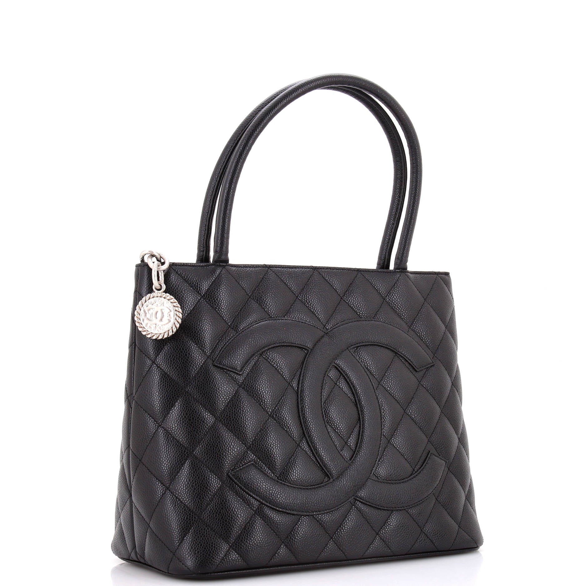 Chanel Medallion Tote Quilted Caviar