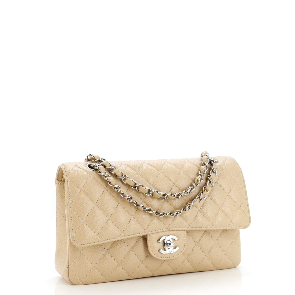 Chanel Classic Double Flap Bag Quilted Caviar Medium