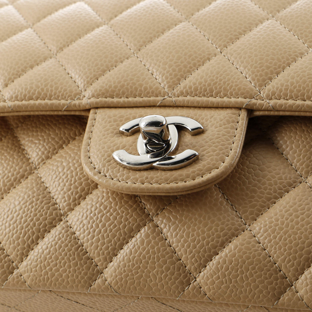 Chanel Classic Double Flap Bag Quilted Caviar Medium