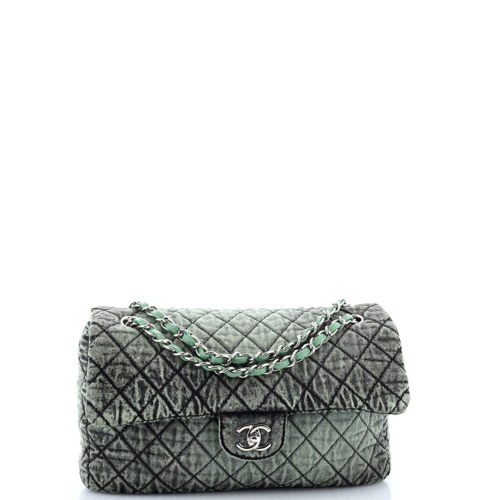 Chanel Denimpression Flap Bag Quilted Distressed Denim Medium
