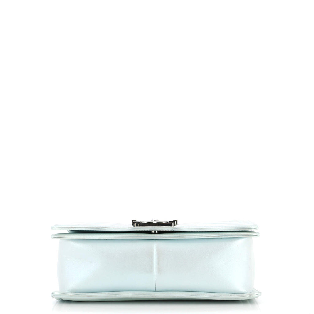 Chanel Boy Flap Bag Iridescent Chevron Lambskin Old Medium