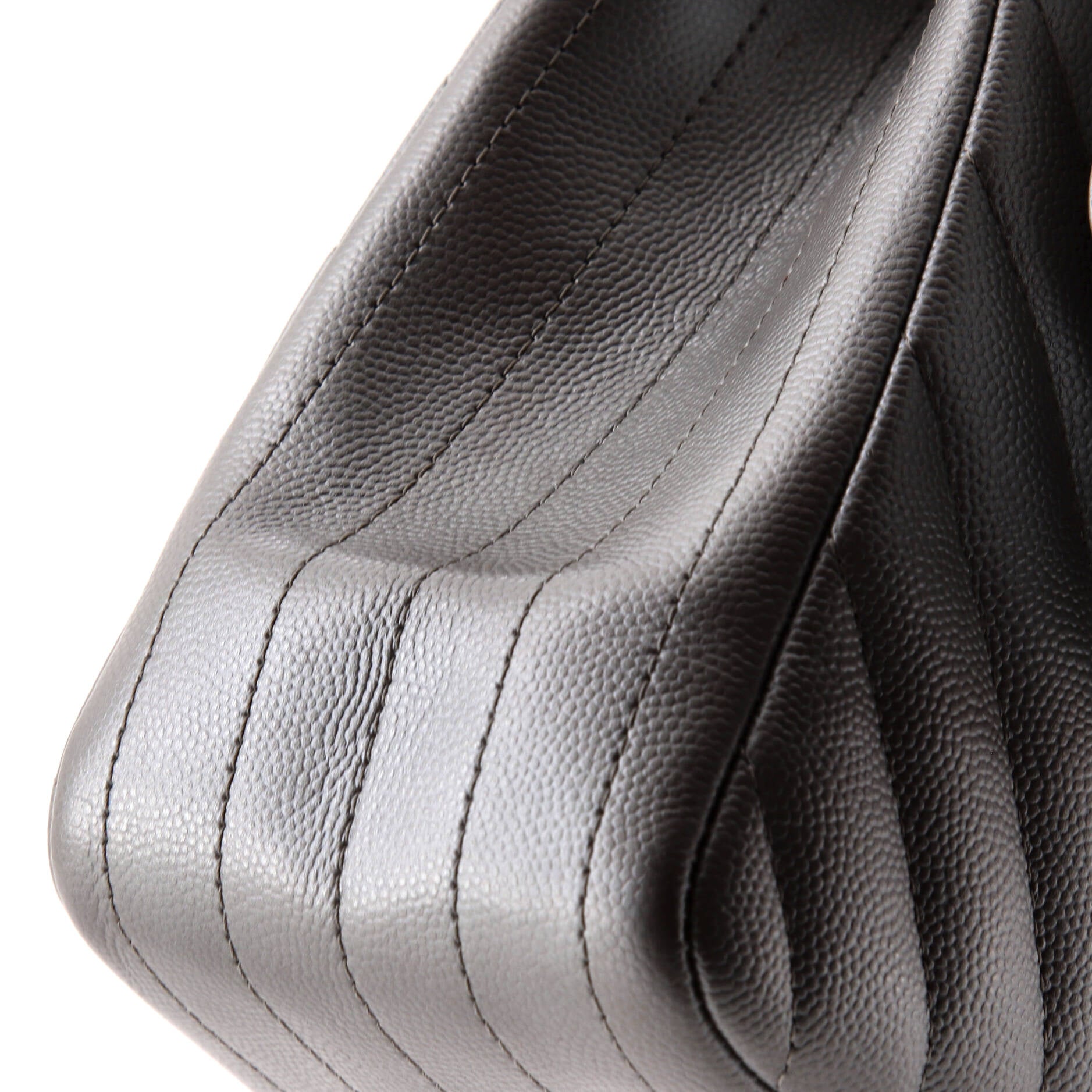 Chanel Classic Double Flap Bag Chevron Caviar Jumbo