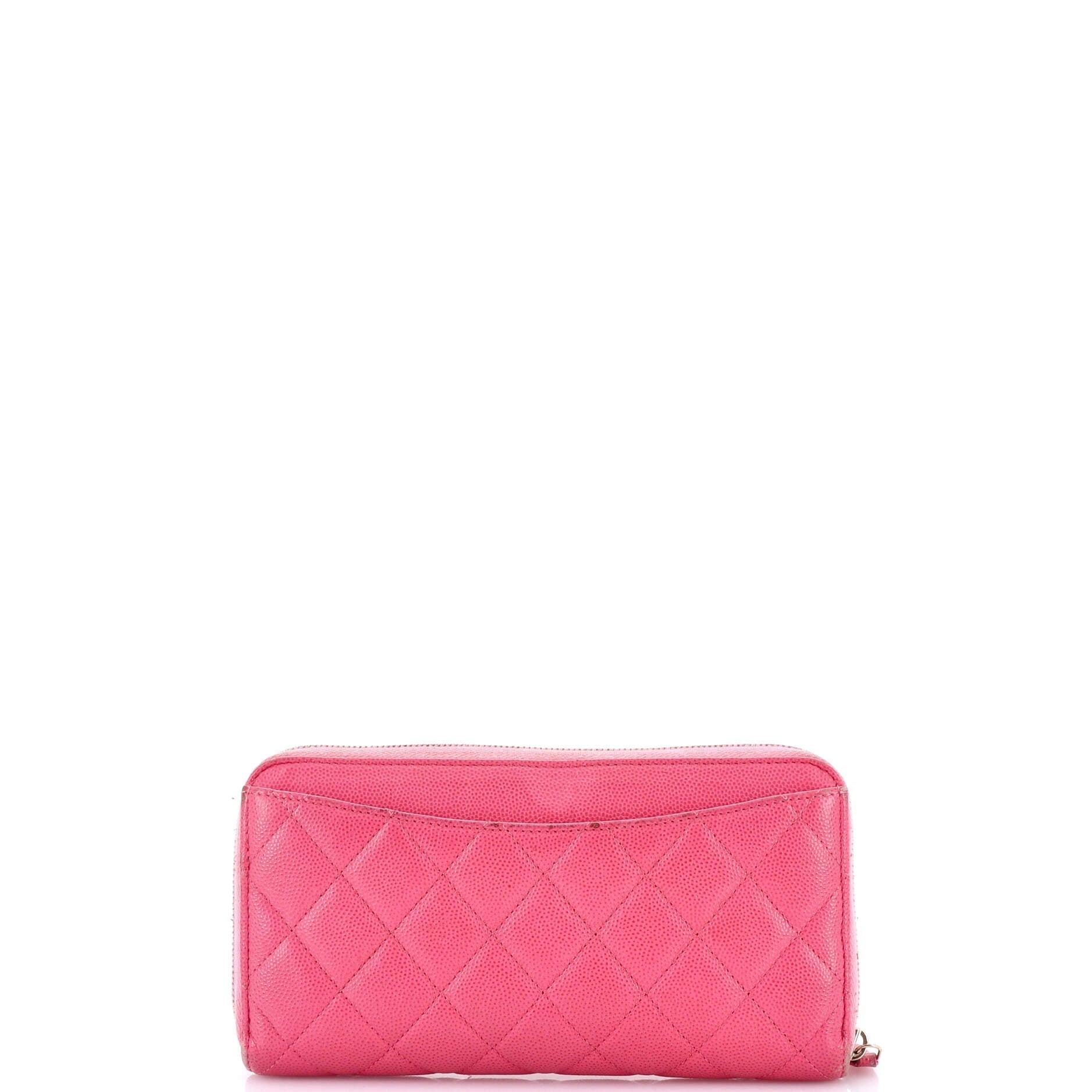 Chanel Zip Around Wallet Quilted Caviar Long