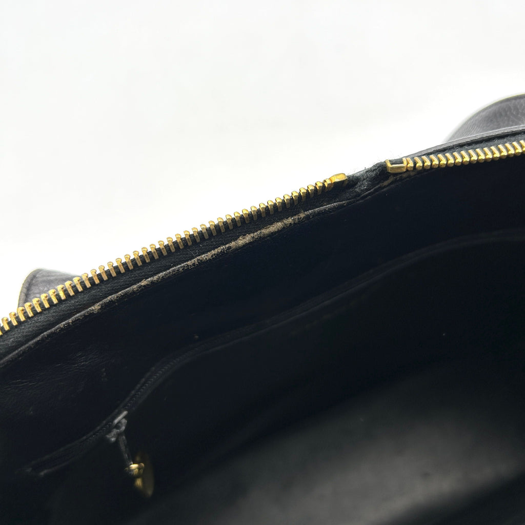 CHANEL Caviar Large CC Shoulder Bag Black  WD012636