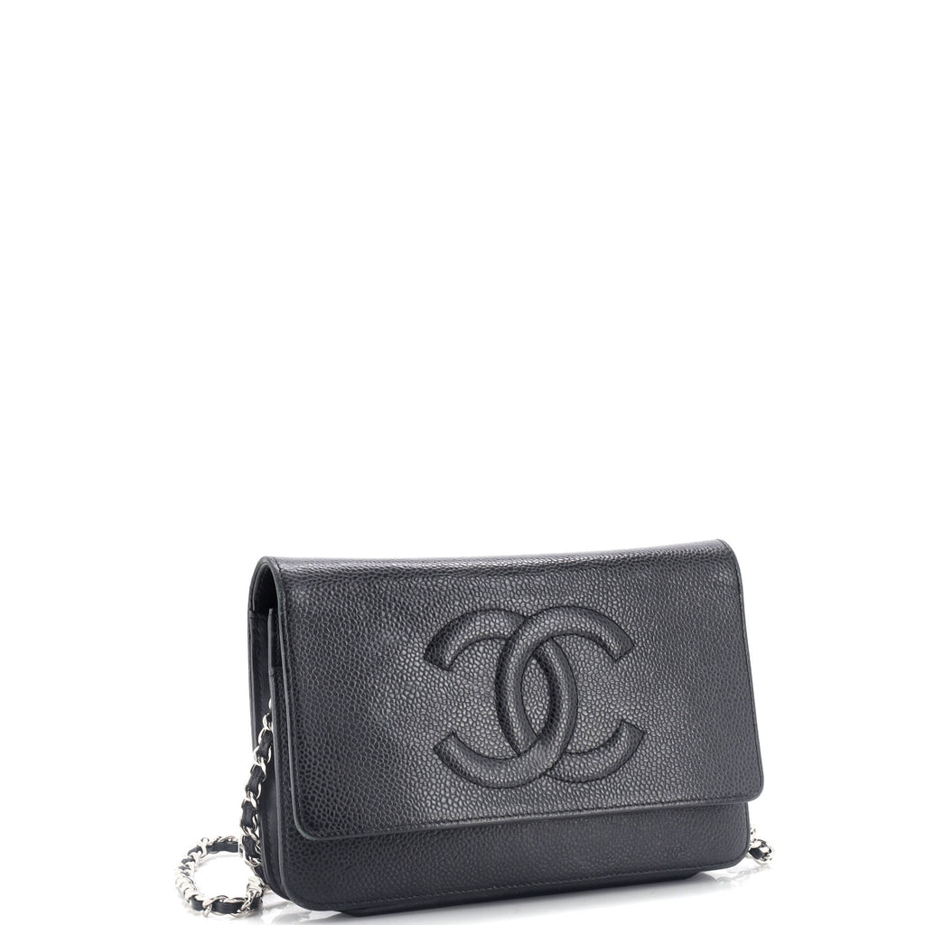 Chanel Timeless Wallet on Chain Caviar