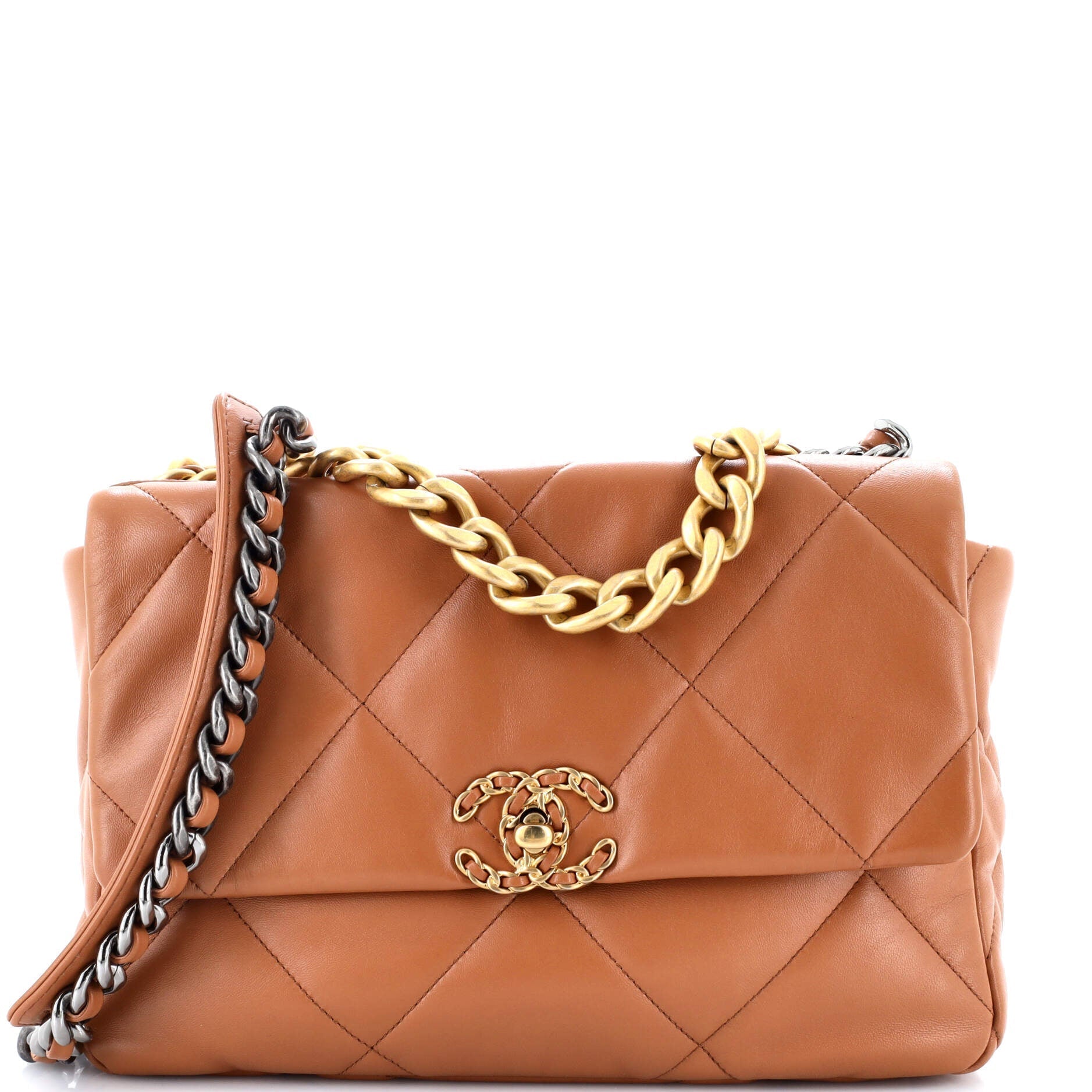Chanel 19 Flap Bag Quilted Leather Large