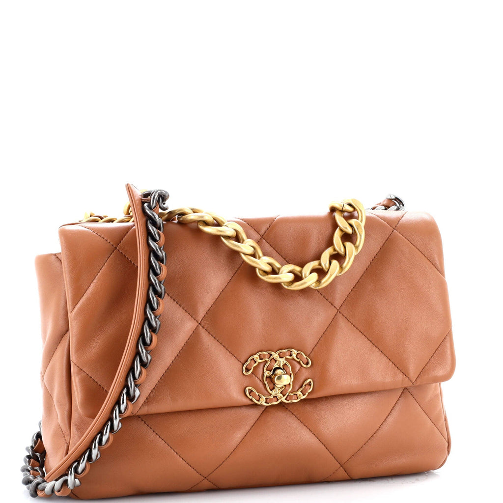 Chanel 19 Flap Bag Quilted Leather Large