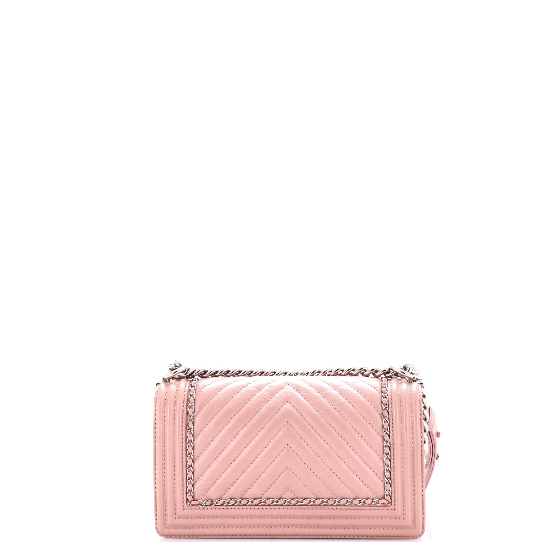 Chanel Boy Flap Bag Chevron Calfskin Old Medium