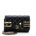 Chanel Coco Clips Wallet on Chain Embellished Quilted Lambskin Mini