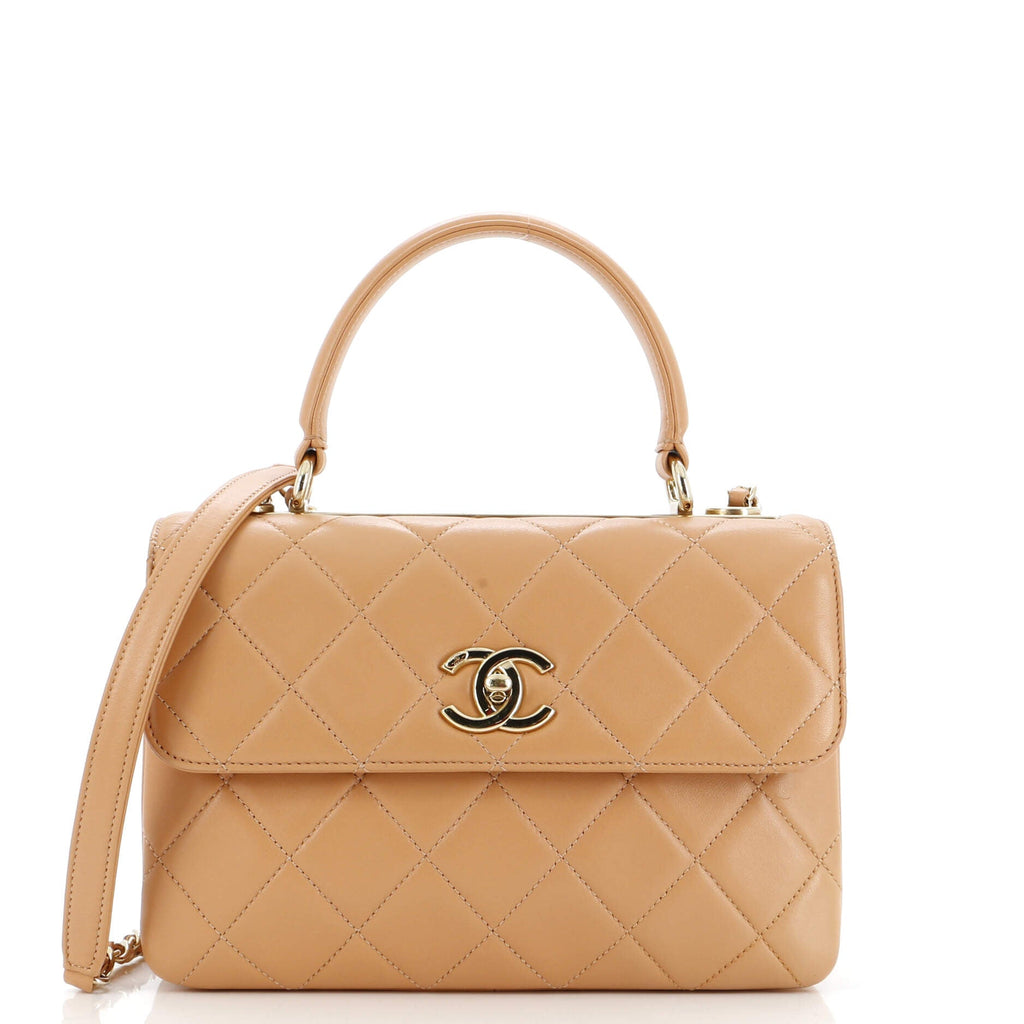 Chanel Trendy CC Top Handle Bag Quilted Lambskin Small
