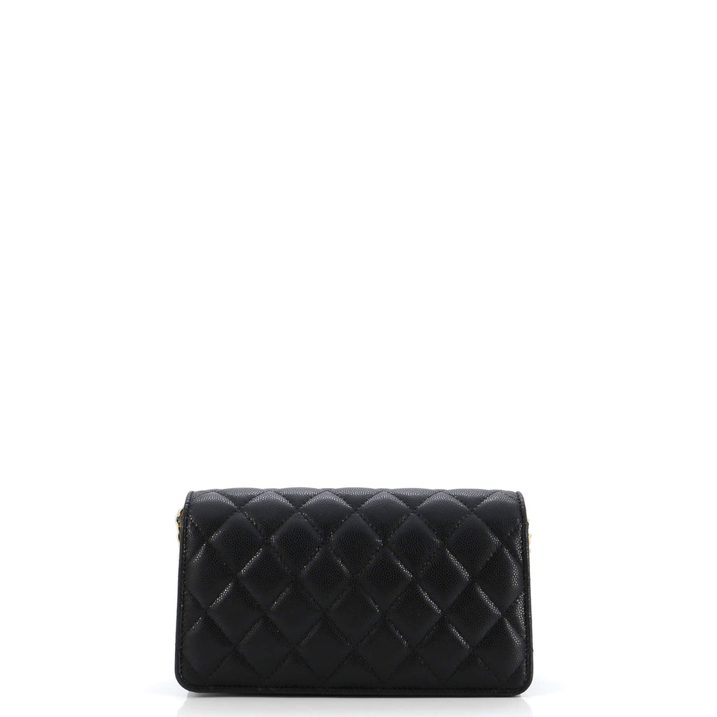 Chanel Mixed Chain Link CC Wallet on Chain Quilted Caviar Small