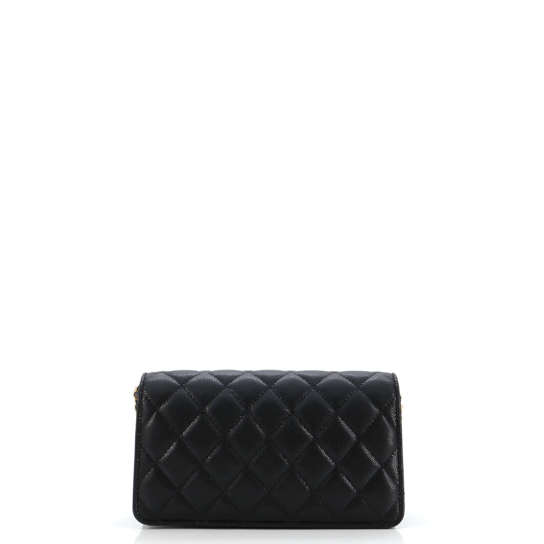 Chanel Mixed Chain Link CC Wallet on Chain Quilted Caviar Small