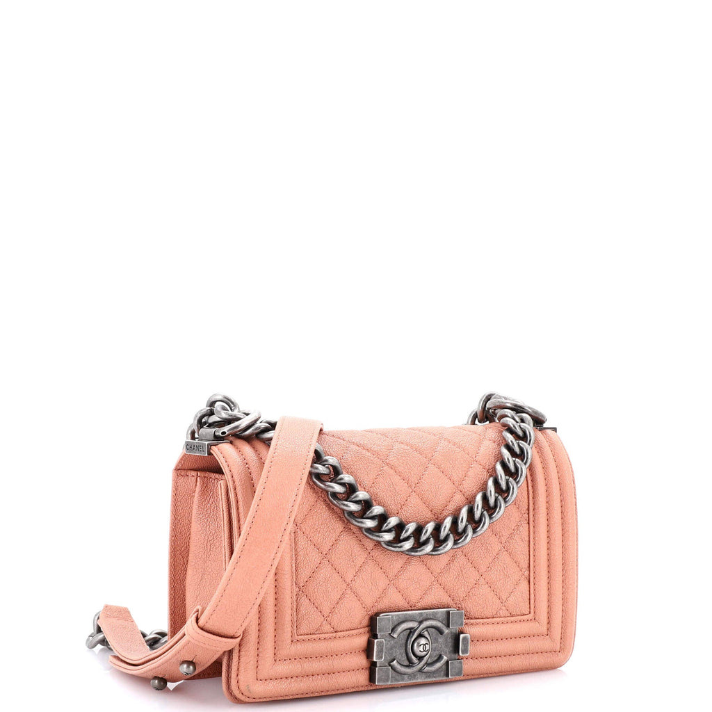 Chanel Boy Flap Bag Quilted Caviar Small