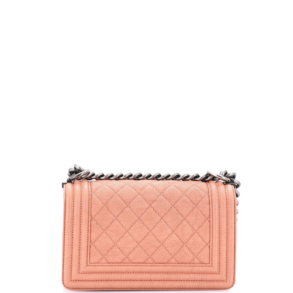 Chanel Boy Flap Bag Quilted Caviar Small