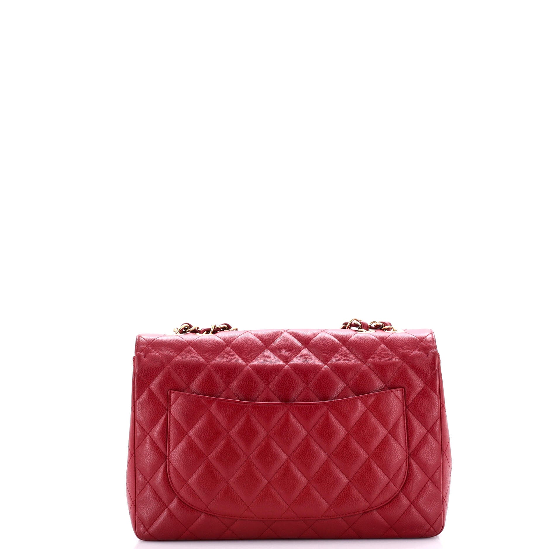 Chanel Classic Single Flap Bag Quilted Caviar Jumbo