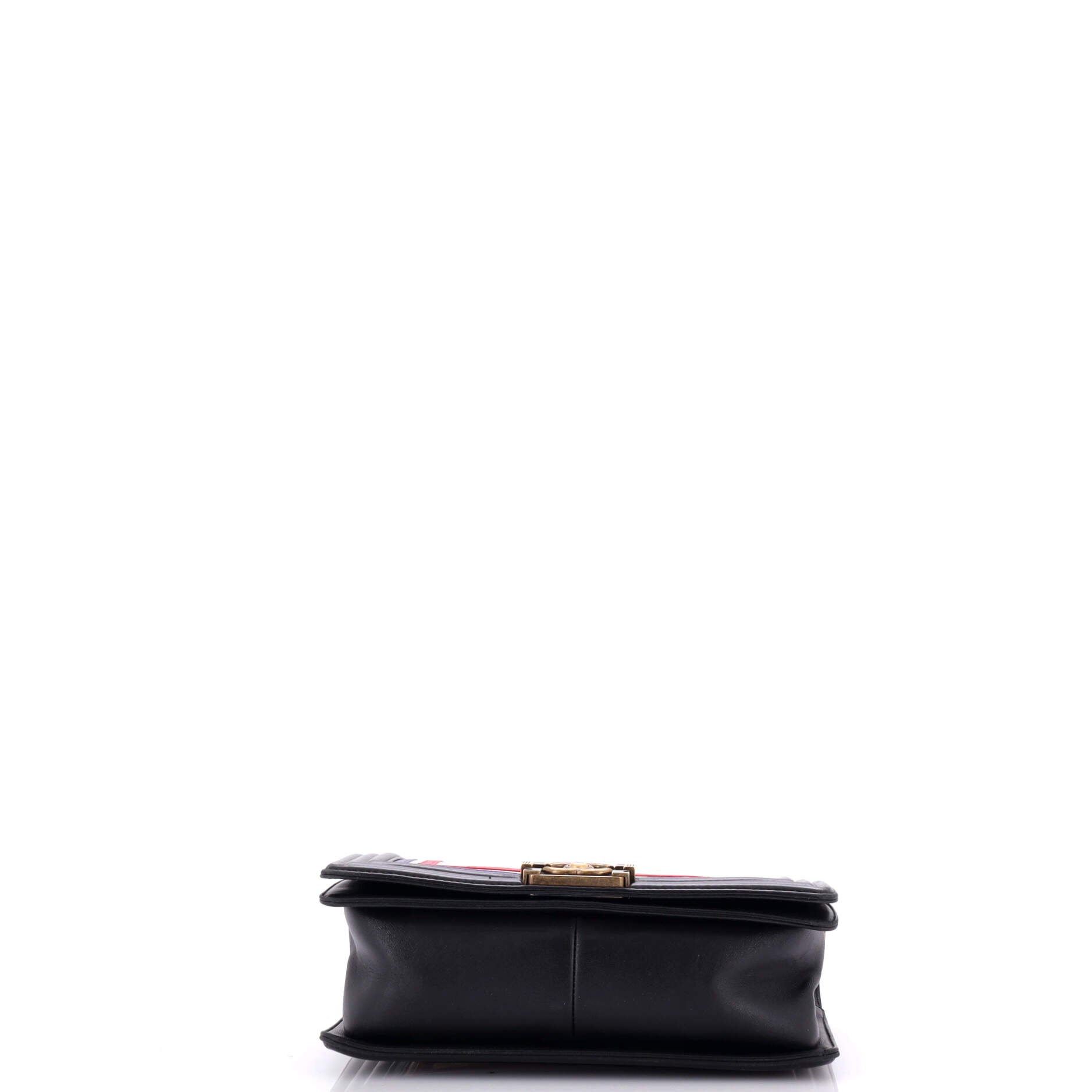 Chanel Crest Boy Flap Bag Quilted Lambskin Old Medium