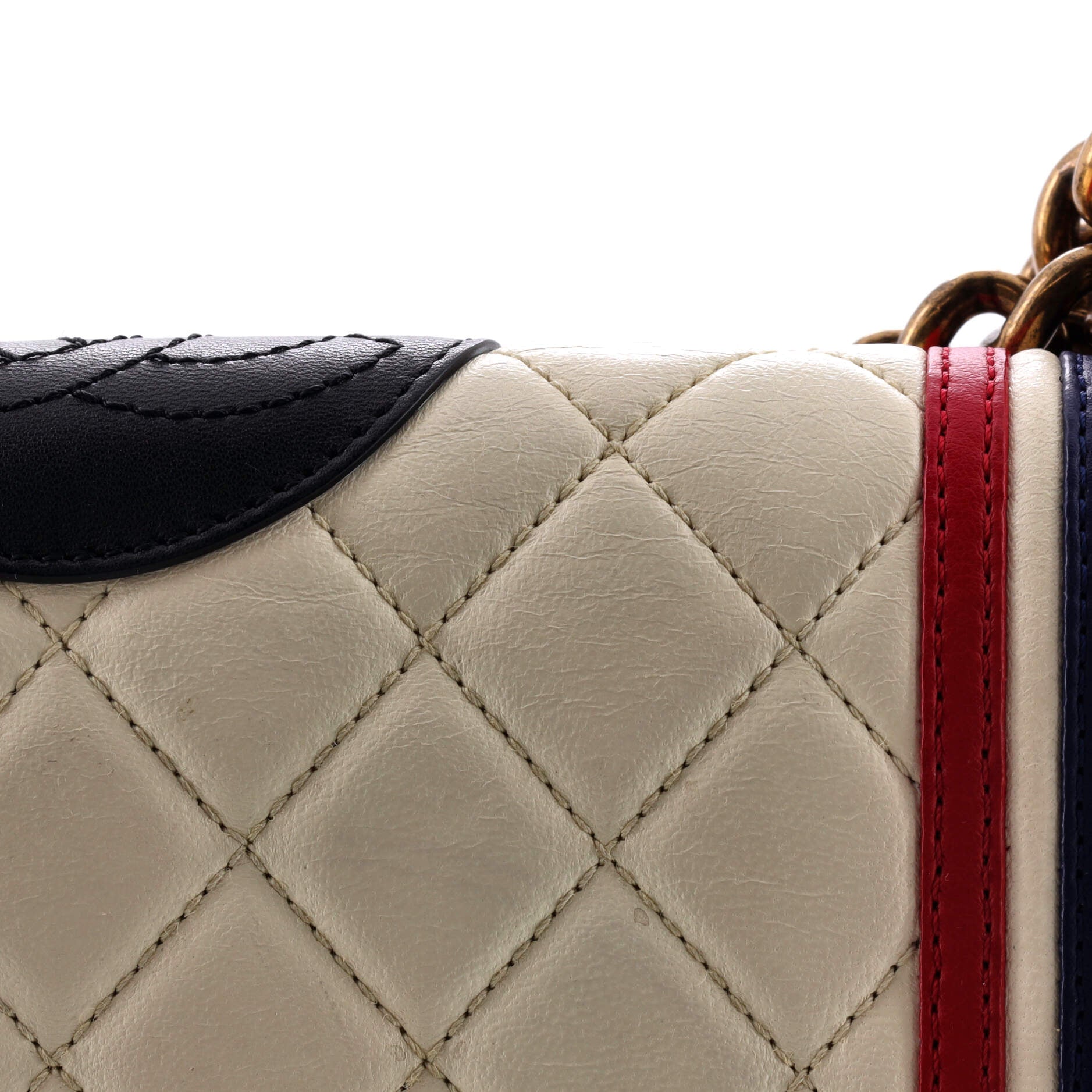 Chanel Crest Boy Flap Bag Quilted Lambskin Old Medium