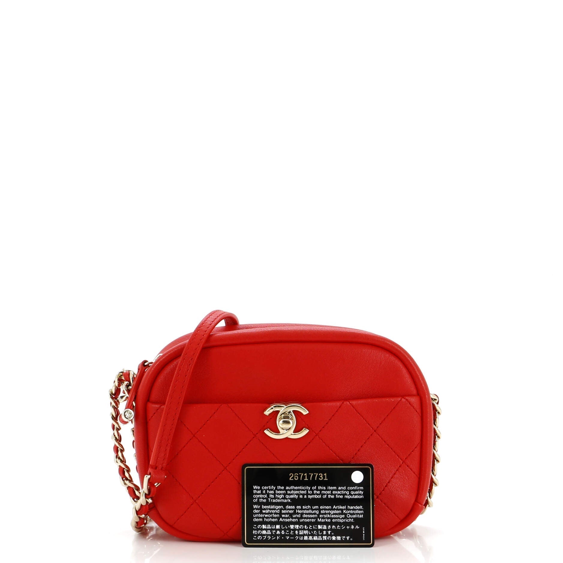 Chanel Casual Trip Camera Case Quilted Goatskin Small