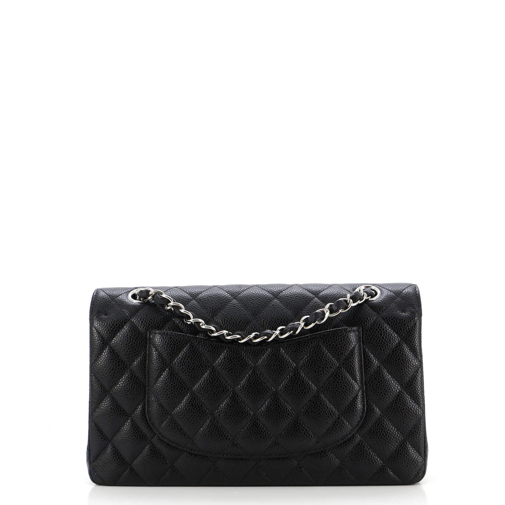 Chanel Classic Double Flap Bag Quilted Caviar Medium