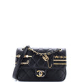 Chanel Coco Clips Flap Bag Embellished Quilted Lambskin Small