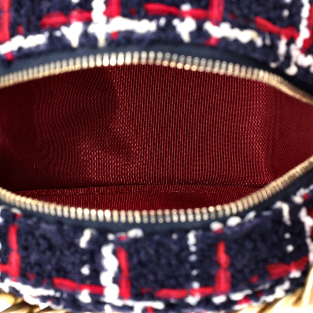 Chanel 19 Round Clutch with Chain Quilted Tweed