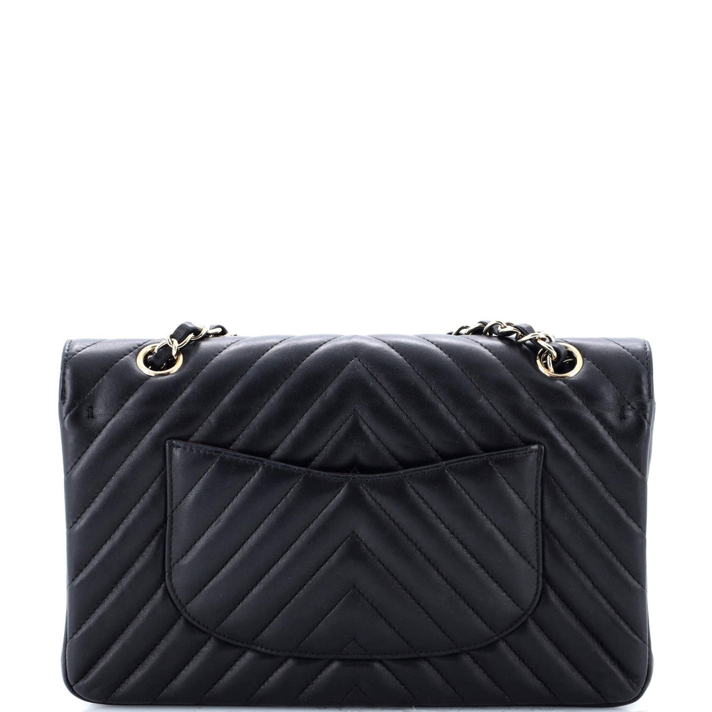 Chanel Classic Double Flap Bag Chevron Lambskin Medium