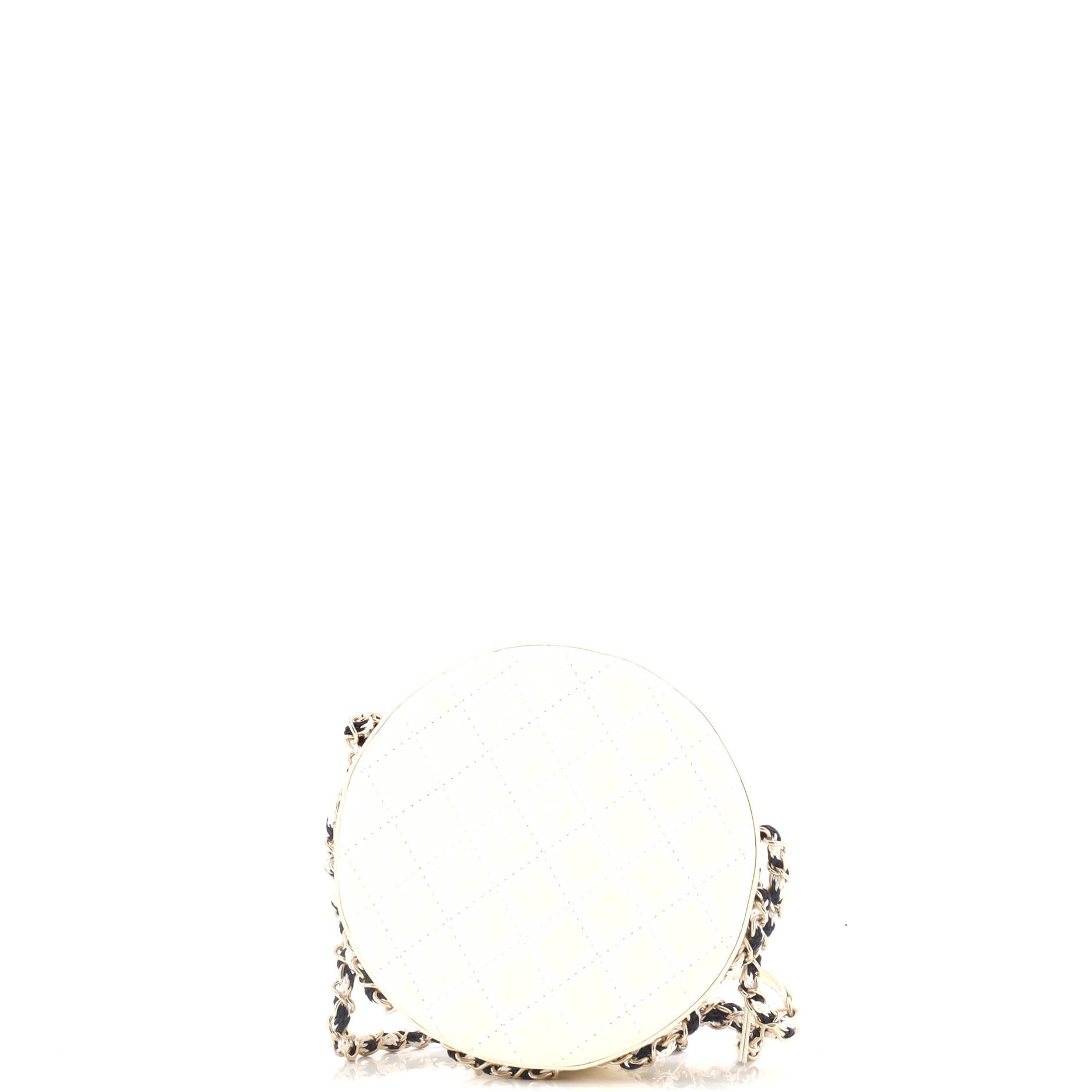 Chanel Lifesaver Round Crossbody Bag Lambskin Small