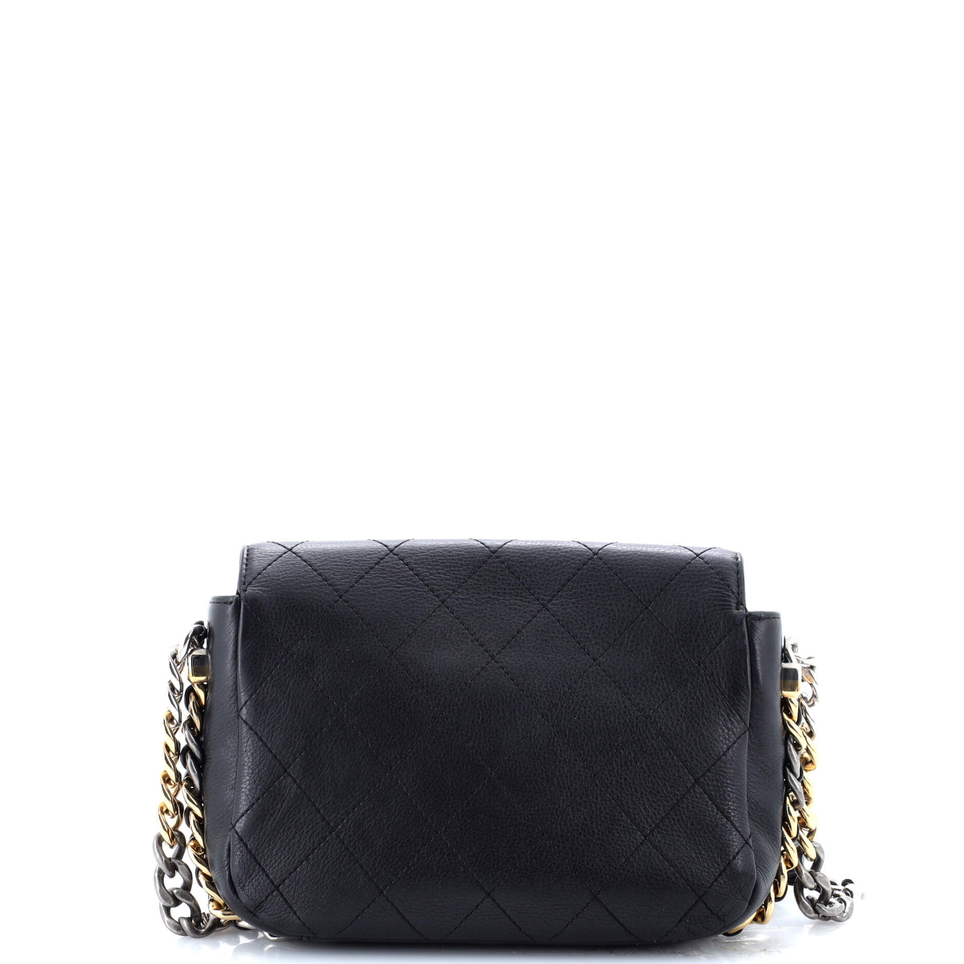 Chanel Two Tone Envelope Flap Bag Quilted Calfskin Medium