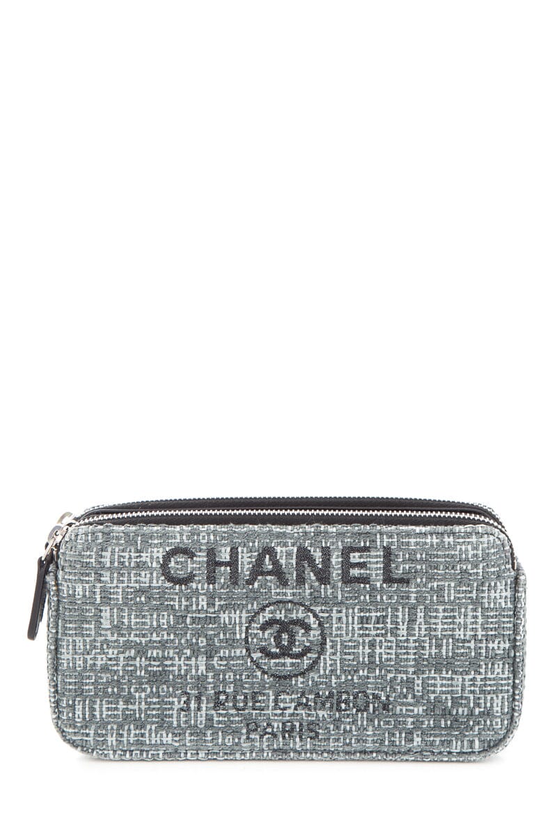 Chanel 2018 Grey Deauville Clutch on Chain Handbag