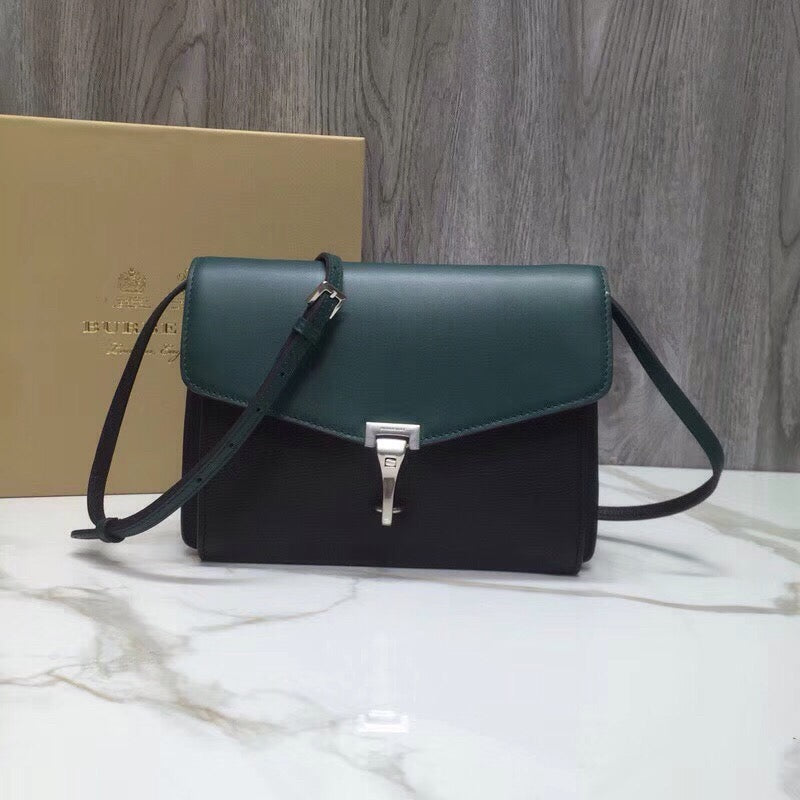 Burberry Small Macken Colorblock Crossbody Black/Green Bag For Women, Bags 9.5in/24cm