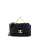Chanel 19 Flap Bag Quilted Tweed and Ribbon Medium