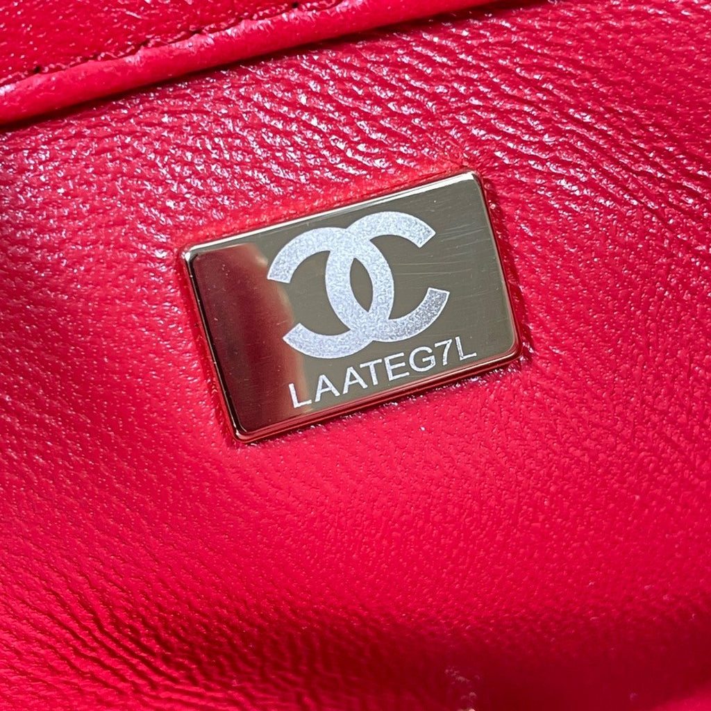 ChanelLarge GlamIap Bag Gold Hardware Red For Women Handbags, Shoulder Bags 9.1in/23cm AS3367