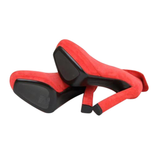 Bottega Veneta Women's Red Suede Platform Heel Pump (36.5 EU / 6.5 US)