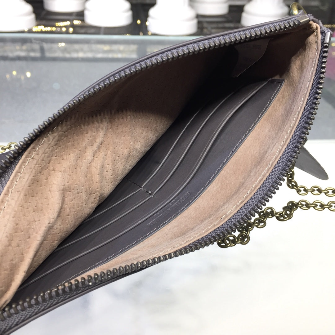 Bottega Veneta Chain Shoulder Bag Gray, For Women, Women’s Bags 9.6in/24.5cm