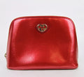 Gucci Red Shiny Leather w/Interlocking G Cosmetic Case
