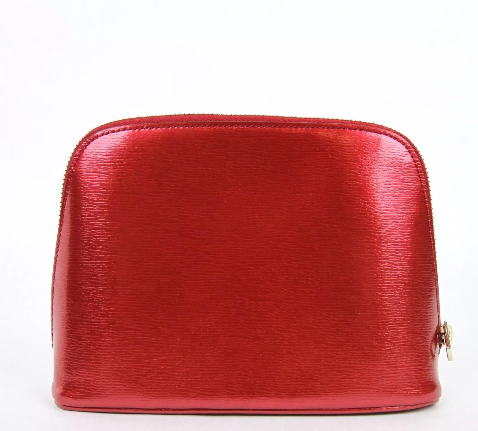 Gucci Red Shiny Leather w/Interlocking G Cosmetic Case