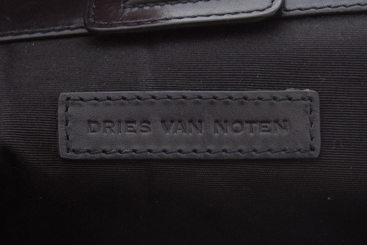 Dries Van Noten Black Multicolor Jeweled Clutch