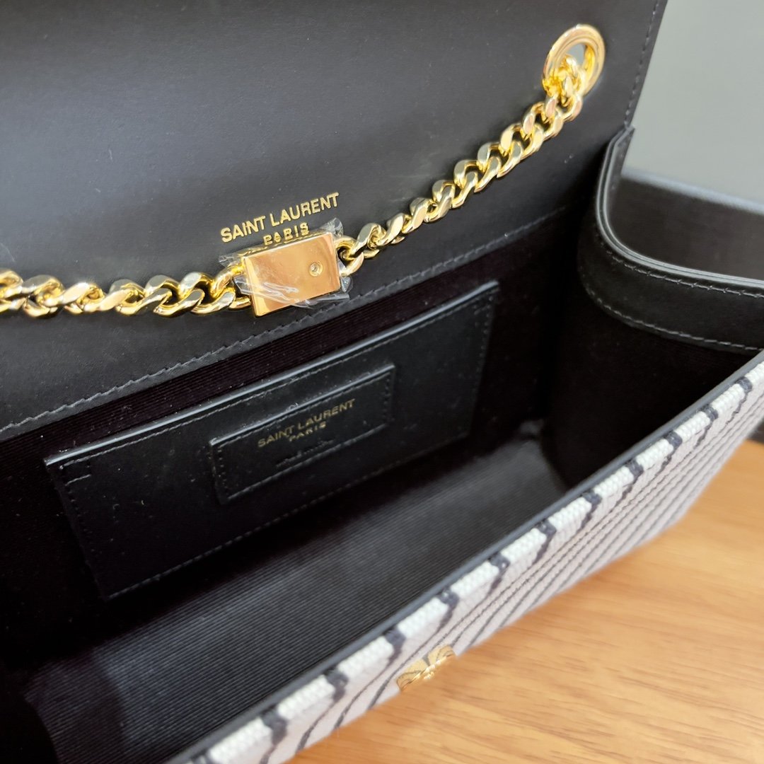 Top Quality Kate Small Chain Bag In Canvas For Women 7.9in/20cm YSL 469390FAACG9583
