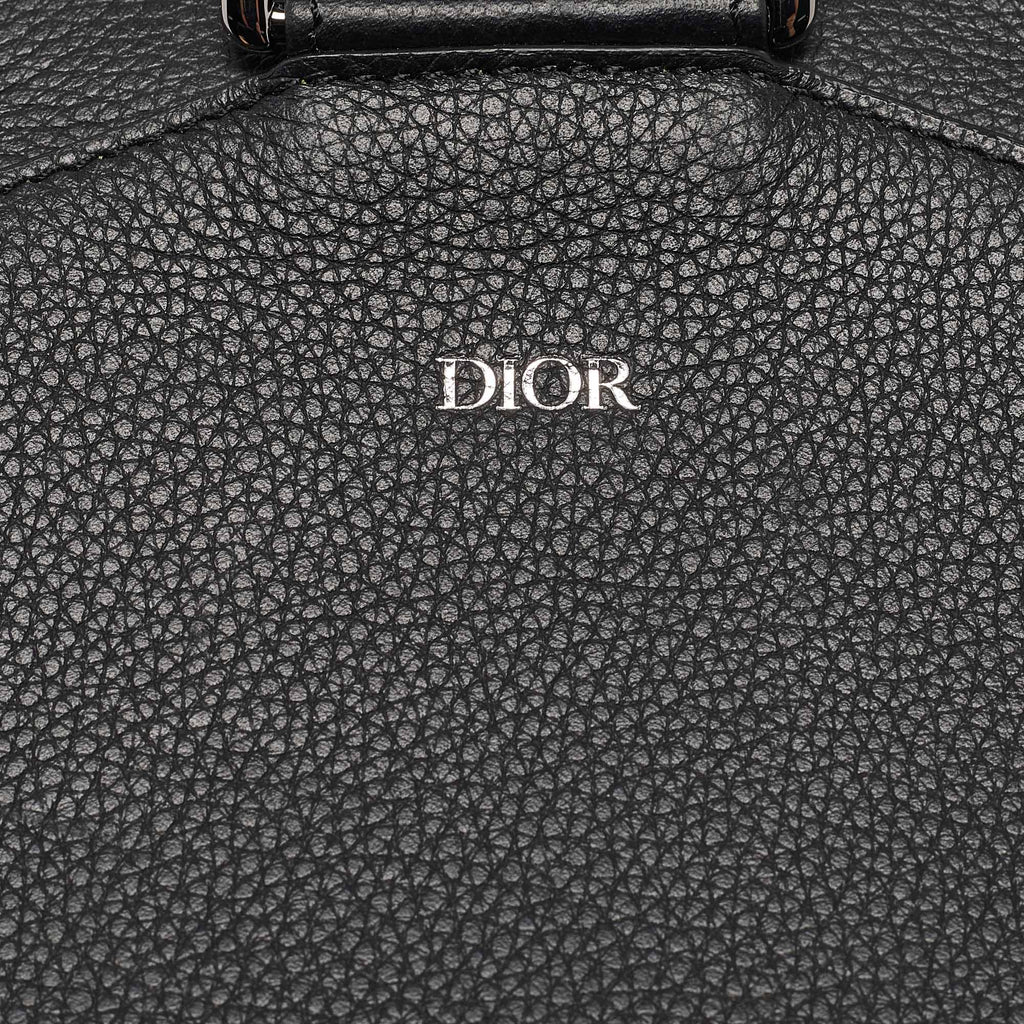 Dior Navy Blue Oblique Canvas And Leather Mini Saddle Backpack