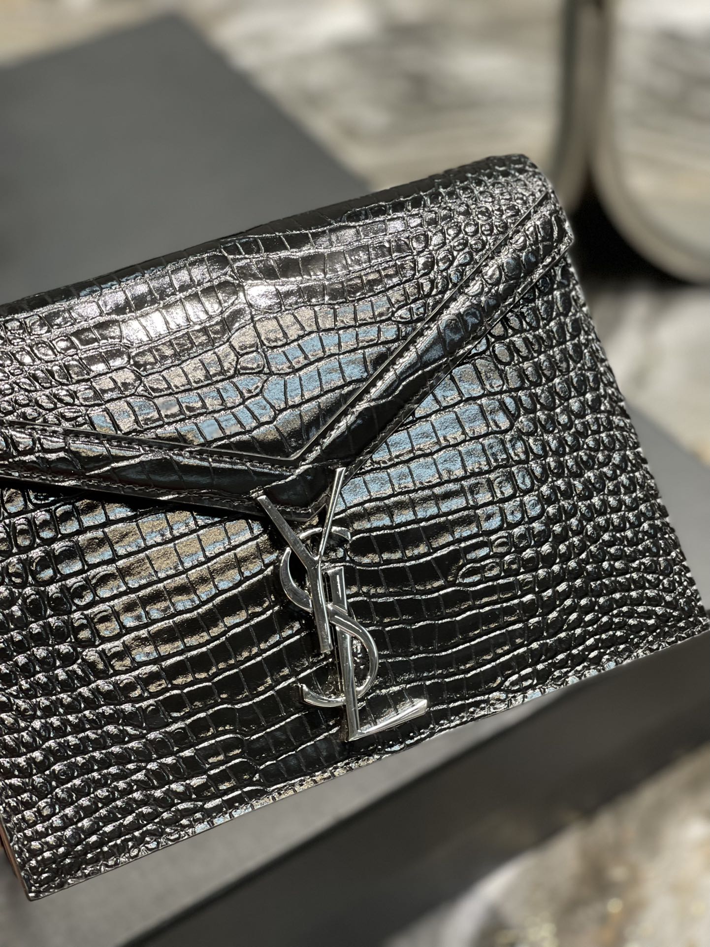 YSSL Cassandra Medium Chain Bag Black For Women 8in/22cm YSL